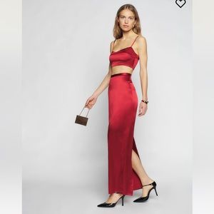 Reformation Isabella silk two piece